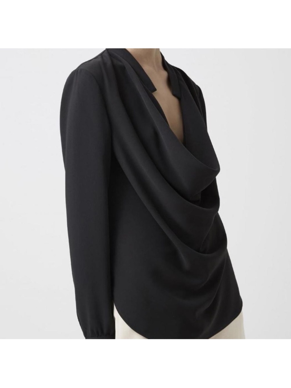 🌺 FINAL SALE 🌺 Finders Keepers Black Draped Cowl Neck Blouse NWOT